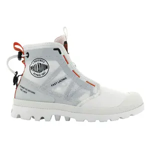 Palladium Mens Pampa Travel Lite Combat Round Toe Pull On Casual Boots Ankle - Off White
