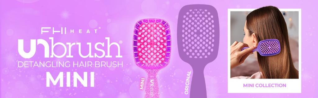 UNbrush Mini Detangling Hair Brush Travel Size, for Gentle Tangle Release, Easy Clean, Light Weight, Travel Friendly