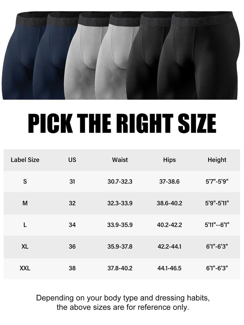 TELALEO 6 value pack Compression Shorts Men Performance Sports Workout Athletic Running Underwear Shorts Spandex Menswear gymshorts gym outfits gym shorts multi value pack dealsforyoudays