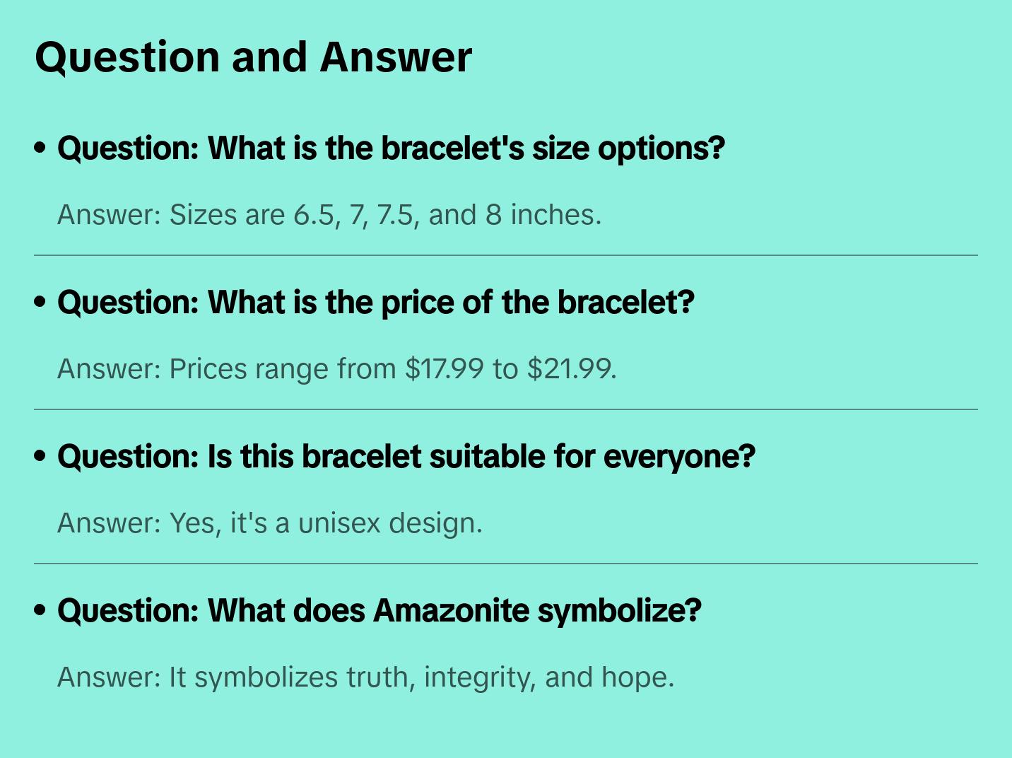 Amazonite Gemstone Stretch Bracelets