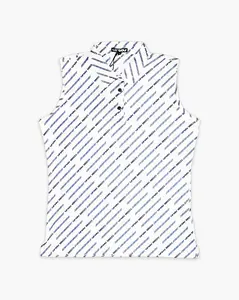 LIV Golf Staff | 2025 Women's White Sleeveless Polo