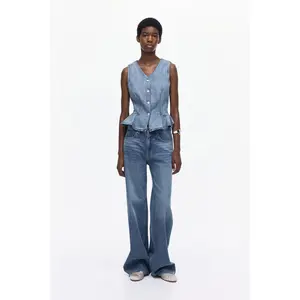 H&M Denim peplum waistcoat