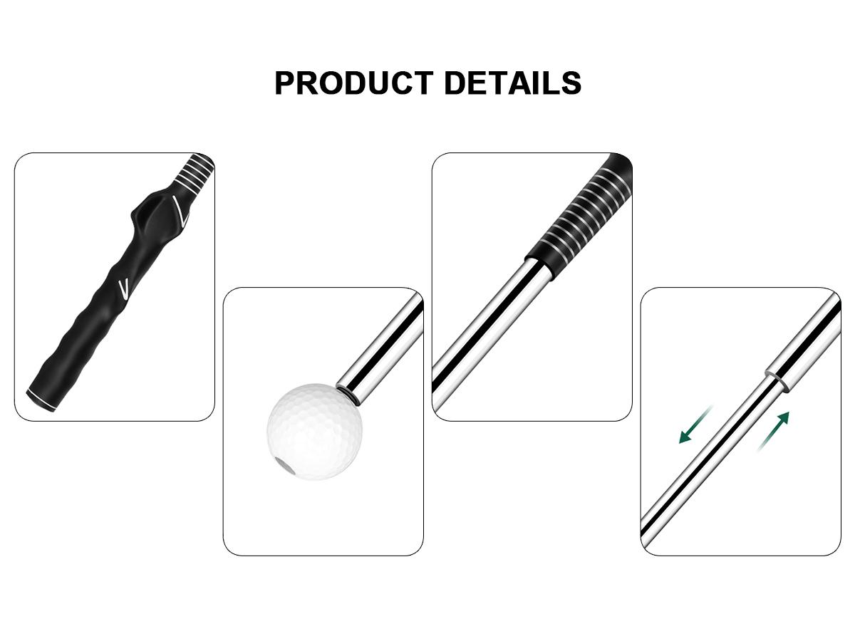 Arttodo Telescopic club, Retractable Golf Swing Training Aid, Click Sound Stick Trainer, Golf Warm Up, Grip, Strength, Tempo Training Aids, Golf Gift Arttodo Telescopic club, Retractable Golf Swing Training Aid, Click Sound Stick Trainer, Golf Warm Up, Grip, Strength, Tempo Training Aids, Golf Gift