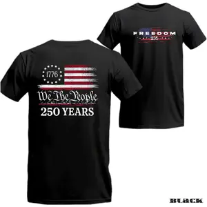 We The People 250 Years T-Shirt/Sweatshirt/Hoodie, Freedom 1776 Patriotic Flag Shirt, Vintage America Graphic Tee, Gift for Men and Women