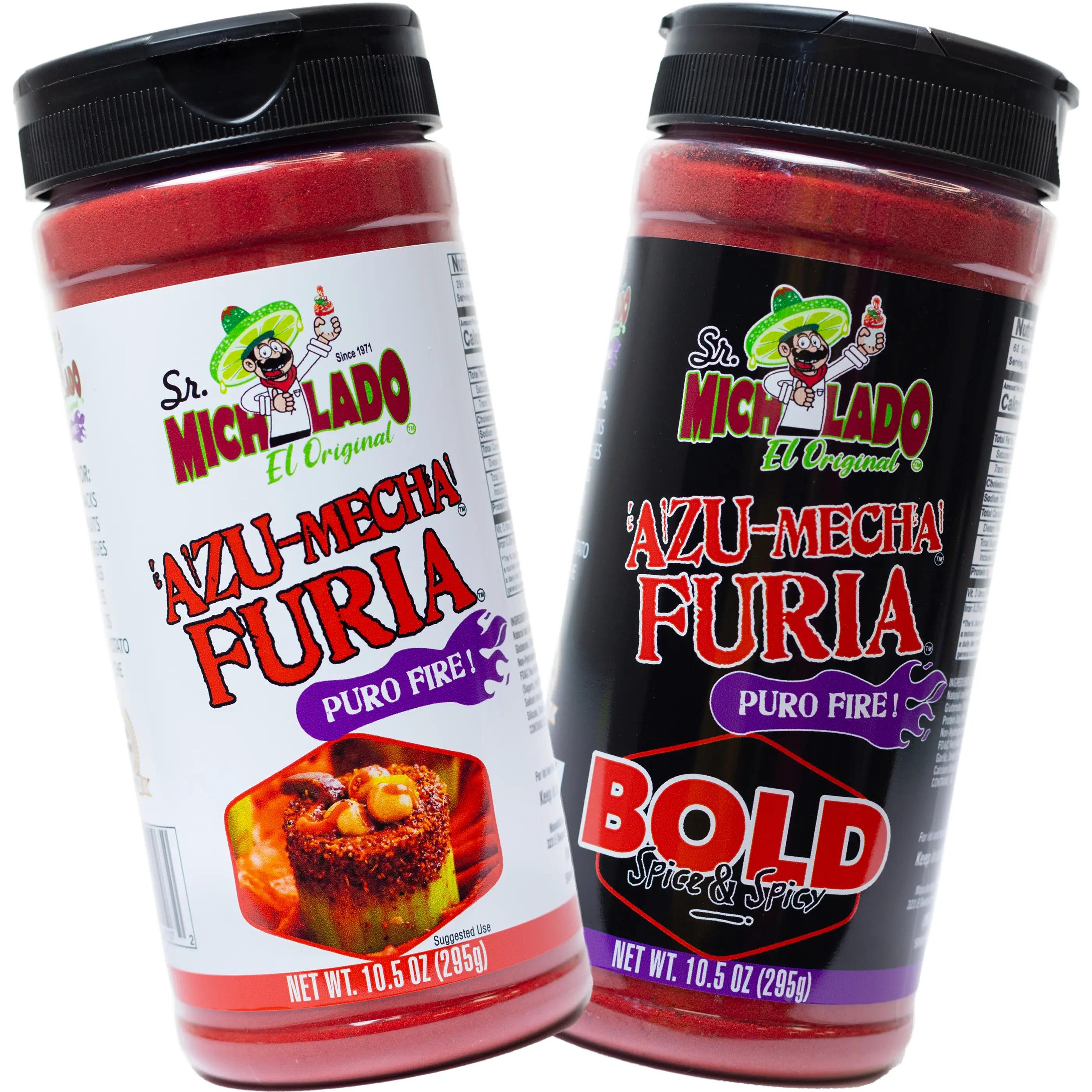 Azu-Mecha FURIA COMBO - Furia & Furia BOLD - Snack Seasoning - Sr. Michelado - Bottle Flavor Spice powder sr michel a do azume  chapowder