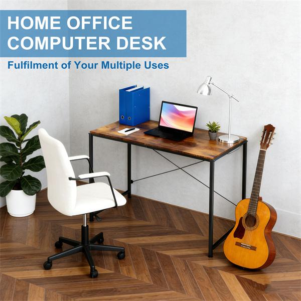Modern Simple Home Office Desk - Sleek Writing Study Table for Small Space, Bedroom & Workstation