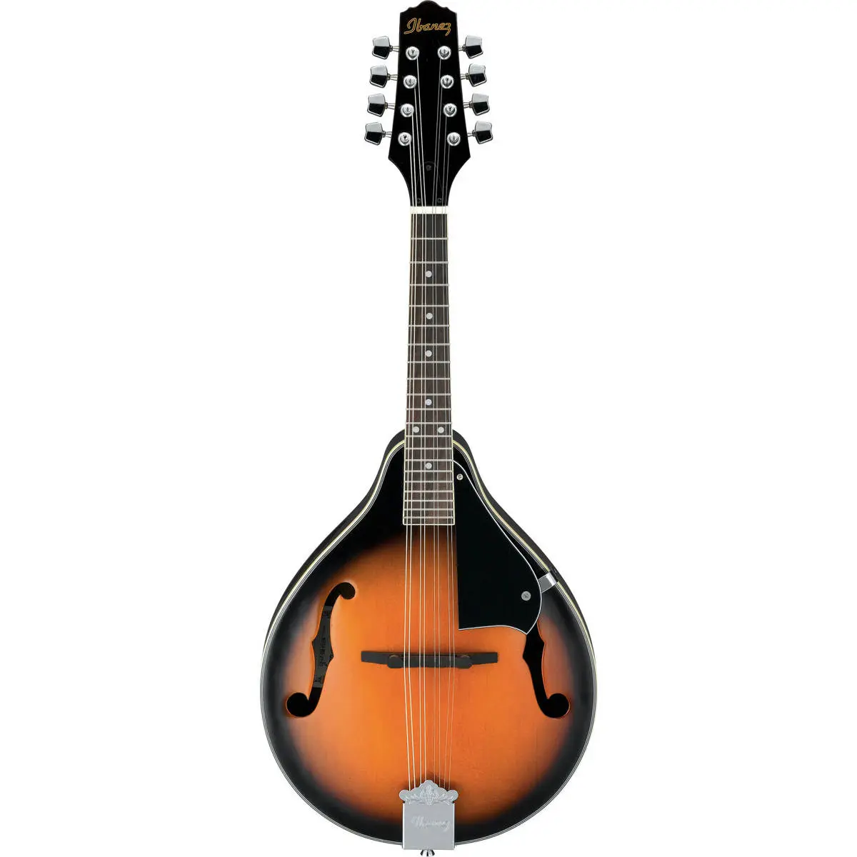 Ibanez M510 A-Style Mandolin for Bluegrass - 20 Frets, Mahogany Neck, Rosewood Fretboard, Brown Sunburst High-Gloss Finish