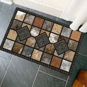 Outside Courtyard Indoor Doormat Diatom Mud Material Non-Slip Bottom Absorbent Quick-Dry Minimalist Design Suitable for Entrance Door Bedroom Light Bath