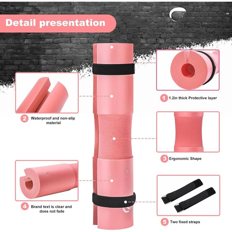 Barbell Pad Squat Pad for Squats--Squat Bar Pad-- for Weightlifting,Lunges and  Thrusts-- Sponge Pad--Fit Standard and Olympic Bars Perfectly