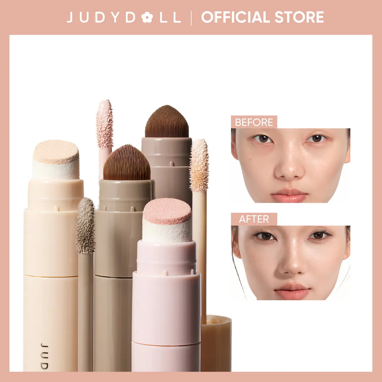 JUDYDOLL Liquid Contour & Liquid Highlighter, Face Sculpting Liquid Highlighter & Contour With Brush, Anti-Smudge & Brightening, Fair Complexion, Long-Lasting, Cosmetic, Bronzer, All Skin Tones, Multicolor, Refresh Look,Summerwins Highly Pig