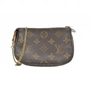 Pre-owned Louis Vuitton canvas Small Leather Goods $810 Monogram Mini Pochette Accessories FL0025