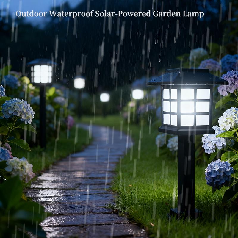 24-Piece Set of Imperial-Style White Light Garden Lights Solar-Powered Outdoor Security Lights Waterproof Christmas Decorative Lights Ideal for Home Gardens and Autumn Festival Party Decorations