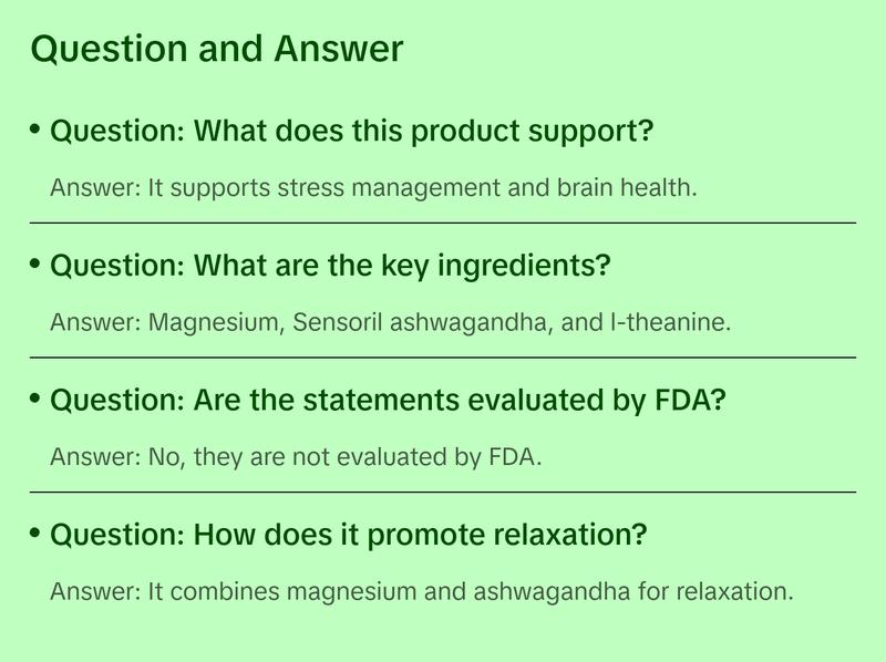 Magnesium Mood Gummies with Sensoril Ashwagandha and L-Theanine for Stress Support and Brain Health