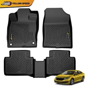 TPE Floor Mats Liners Fit For 2016 17 18 19 20 2021 Honda Civic Sedan Hatchback Coupe All Weather protection waterproof Car Mats
