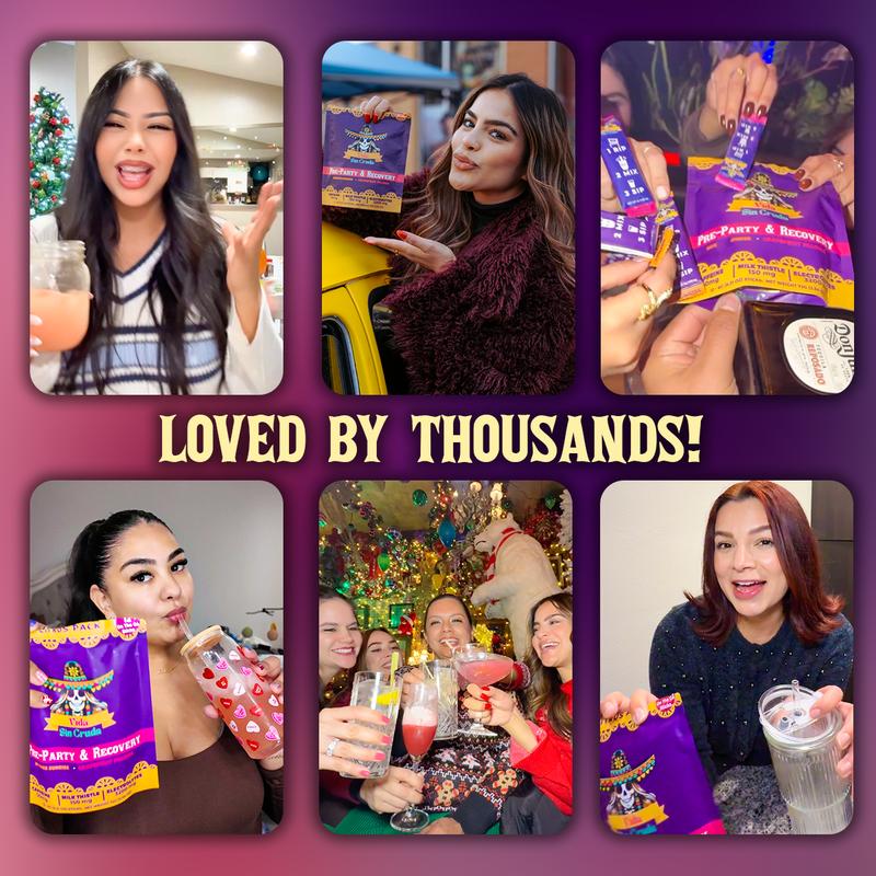 GrapeFruit Pre-party Power Hydration 3 On-The-Go Sticks with 150mg Milk Thistle, 3200mg Electrolytes, & 50mg Caffiene