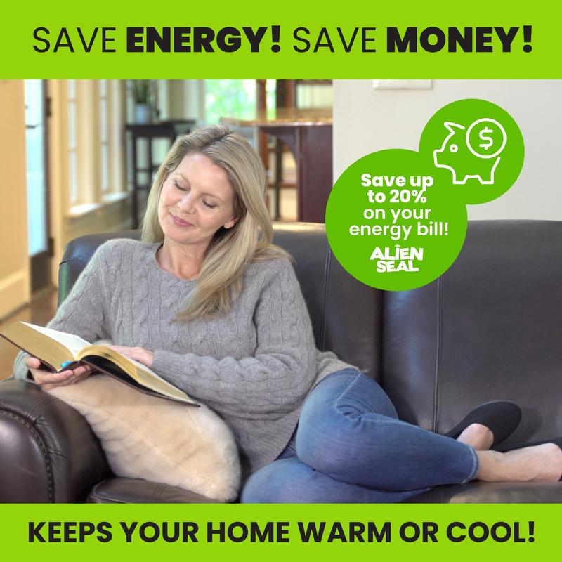 Alien Draft Seal Insulation Tape - Self-Adhesive Silicone Weather Stripping for Door & Window, Under-Door Draft Stopper, Bottom & Side Seal - Sealing