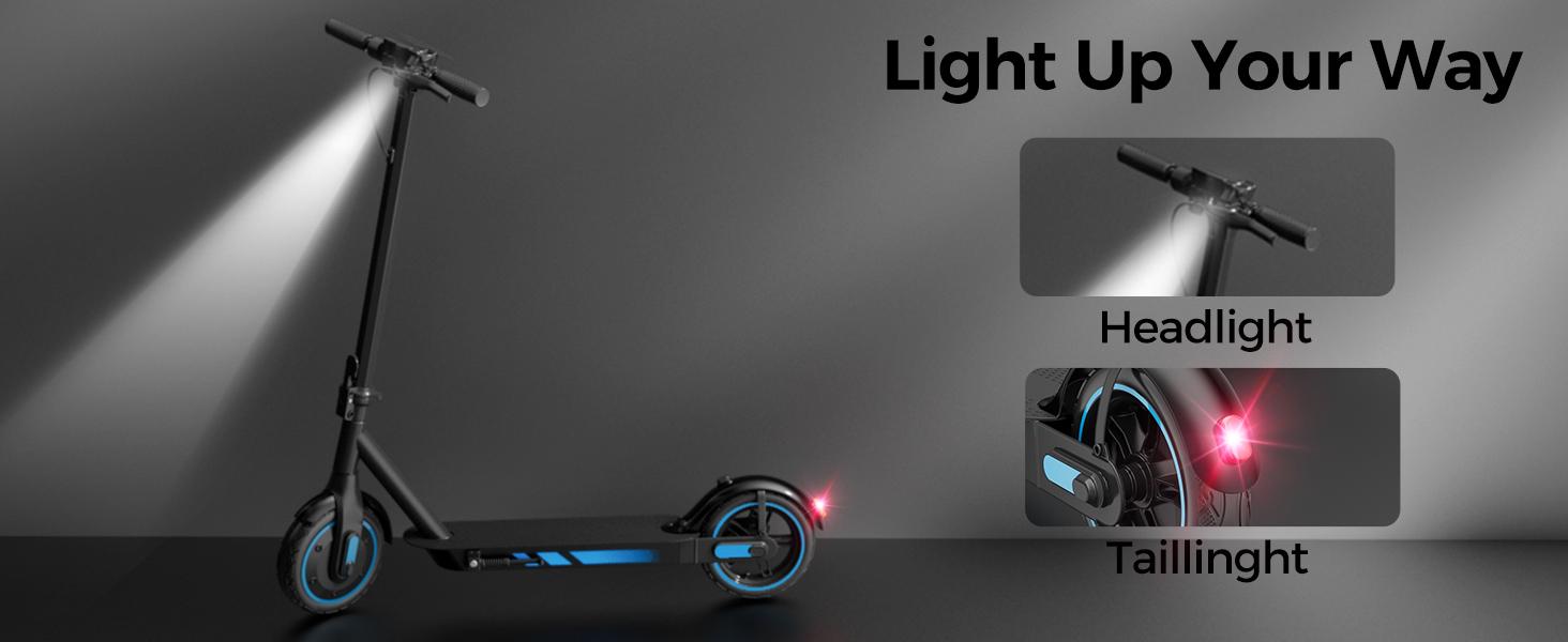 Electric Scooter 500W Motor for Adult with 10" Vacuum Big Tire, Max Speed 28MPH, Foldable & Portable EScooter for Commuting, Electric Kick Scooter with APP Control 36V 10.5AH Battery long Range Commuter Electric Scooter dual brake