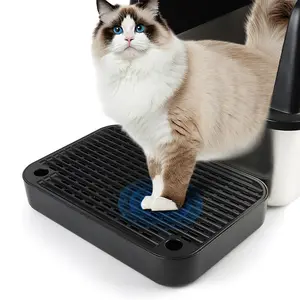 Litter Box Step, Cat Step/Ramp/Catcher with Filter Function, Easy to Clean, Ideal for Kitten & Elderly Cats