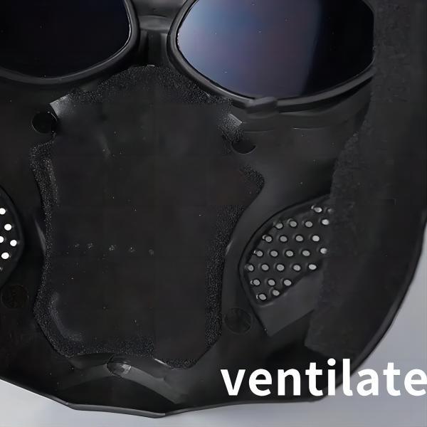 Skull Mask Halloween Gift, Tactical Full Face Protection Outdoor Riding Off-Road Motorcycle Windproof Goggles