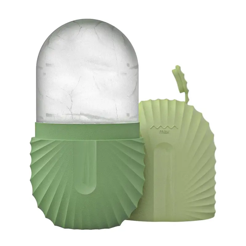 Lightweight Silicone Rose Ice Roller Facial Beauty Massager - Leakproof Anti-Wrinkle Reusable Skin Healthcare Self Care Tool with Coconut & Lemon Extracts, At-Home Handheld Device, Ideal Holiday Gift for Handheld Gaming Enthusiasts