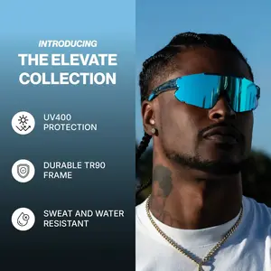 Elevate Collection Sunglasses Lightweight Durable Unisex Sports Eyewear 100% UV Protection Active Style Running Cycling for Men Women