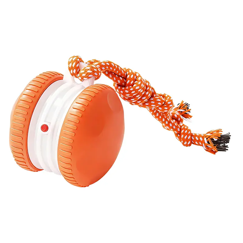 Rechargeable Interactive Dog Ball Toy - Automatic Electric Rolling Ball with Rope, Motion-Activated Play, Random Roll, Daily Play Boredom Relief for Universal Size Dogs, Relieves Boredom