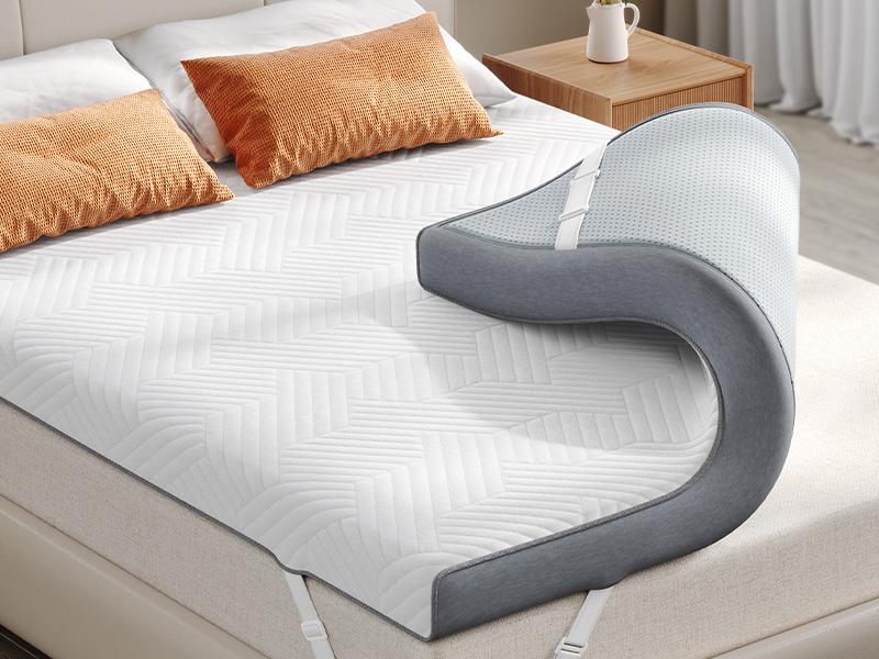 Raybee 3-4 Inch Mattress Topper with Cover, Pressure Relief Memory Foam Mattress Topper with Cooling Gel and Removable & Washable Embossed Cover, Gray, White,  King Queen Full Twin,