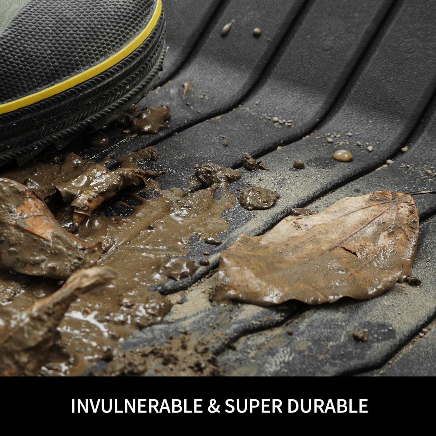 YITAMOTOR Floor Mats & Trunk Mat with Backrest for 2020-2024 Tesla Model Y 5-Seat (NOT fit 7-Seat) Custom Fit All Weather Durable TPE Automotive Interior Cargo Liners Trunk Mats