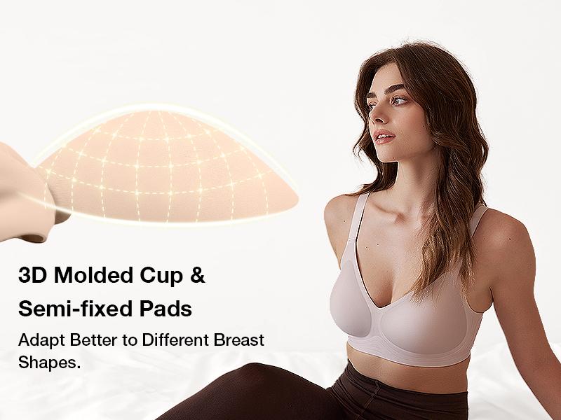Vertvie Jelly Bras for Women No Underwire Bra Wireless Seamless Full Coverage Bralettes Convertible T Shirt Bras sport bra Vertvie Jelly Bras for Women No Underwire Bra Wireless Seamless Full Coverage Bralettes Convertible T Shirt Bras sport bra