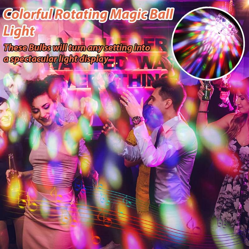 Colorful Rotating Magic Ball Light, Christmas Party Gift, Rotating LED Plug-In Strobe Light, Festive Party Colored Ambient Light, Suitable for Family Dance Parties, Bars, and Karaoke
