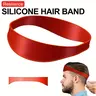 Men's Red 2pc Silicone Clipper Band Haircare Kit - Adjustable, Elastic, Curved Hair Trimming Guide, Soft Grip, Hairline Tool for Precise Trim, Clean DIY Home Haircuts, Travel Toiletry for Children