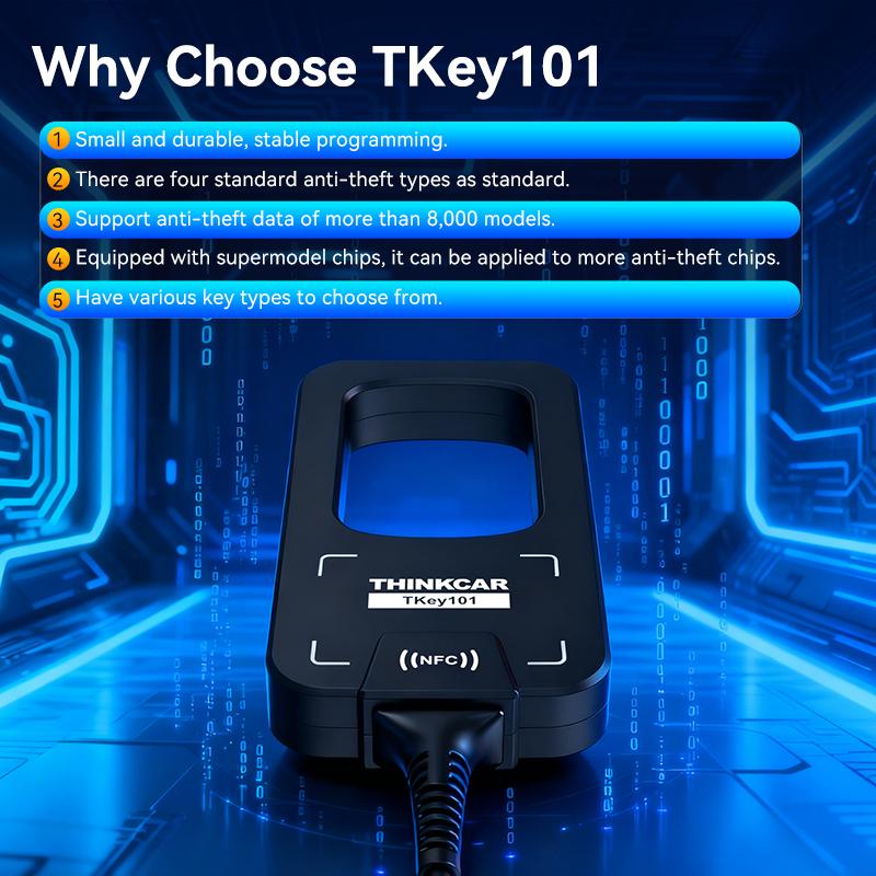 TKey101 Key Programmer Tool Only Compatible with 892bt Suitable to 8000+ Models, User-Friendly Design for Seamless Programming fathersdaygift