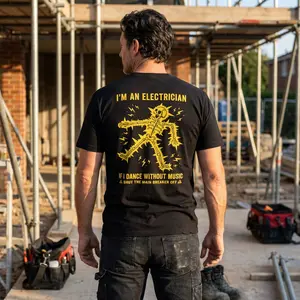 Electrician Skeleton Dance T-Shirt | I'm An Electrician graphic tee