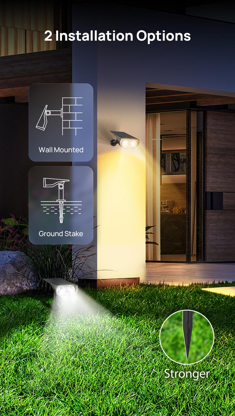[Valentine’s Day Decor] Linkind Smart Solar Spotlight Outdoor APP Control Color Changing IP67 Waterproof Landscape Lighting for Yard Garden Pathway Valentine’s Day Decor
