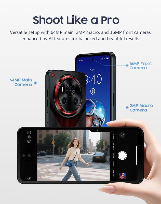 The Most Affordable Smartphone: INVENS Ultra 13P 6.79" HD+ smartphone, dual SIM dual standby,  5000mAh Battery Android 15 with 16+128+TF 1TB, 16MP+64MP high-definition dual cameras, Facial Recognition + Fingerprint Unlock,Bluetooth: 5.0