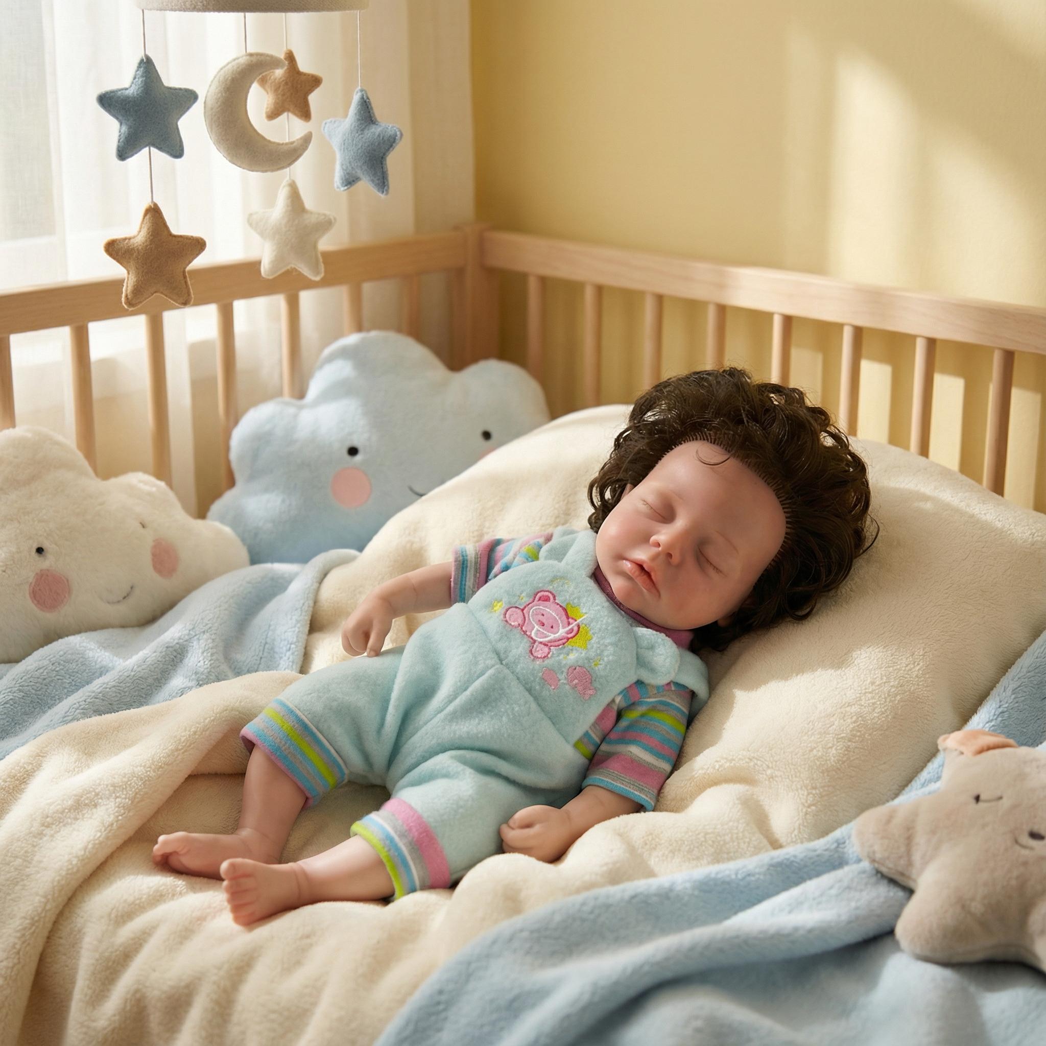 BABESIDE Lifelike Realistic Silicone Baby Doll Girl 16 Inch 4 lb Reborn Doll with Painted Hair Perfect Companion for Children Parents & Collectors