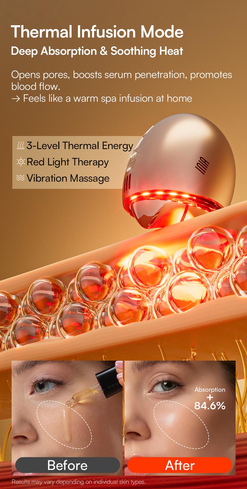 INIA GLACE & FLARE Bundle – All-in-1 Face & Neck Sculpting Beauty Device for Lymphatic Drainage with Microcurrent Lifting, Lift, Tighten, De-Puff, Serum Infusion, Red & Blue Light, Thermal & Cryo Therapy, Buy 1 Get 4, Ideal Gift Set