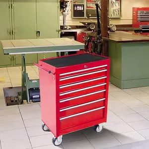 Rolling Garage Workshop Tool Organizer 6 Drawer Tool Chest, Tool Storage Cabinet for Garage Storage