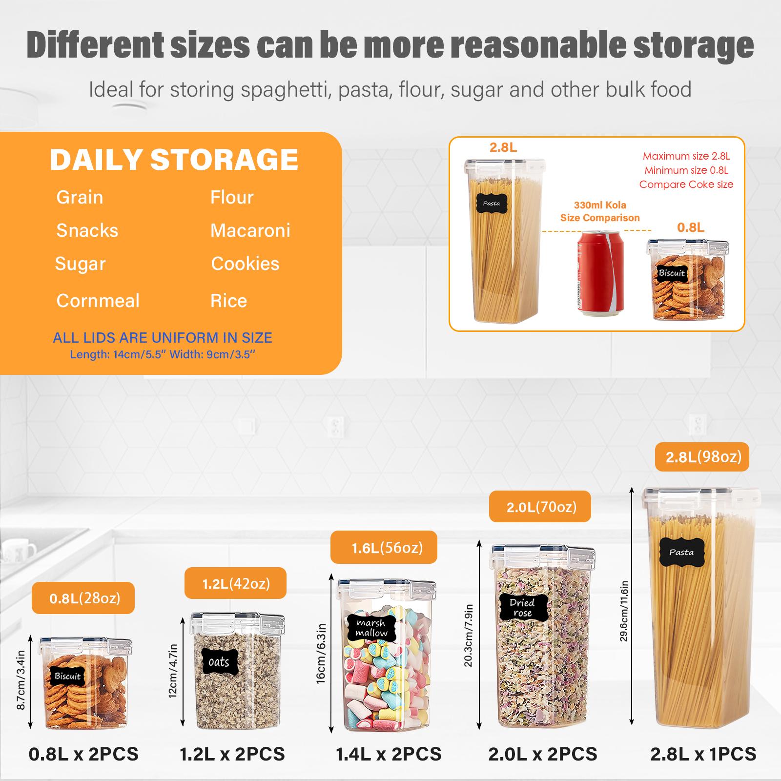 18 Pcs Airtight Food Storage Set With Lids, BPA-Free, Leak & Bug Proof, Microwave & Dishwasher Safe, for Kitchen Pantry Organizer, Baking Supplies, Pasta, Flour, Sugar Snack Containers, Bacon grease jar