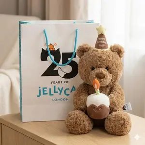 Authentic Jellycat Birthday Bear Plush – Official US, Best Birthday Gift