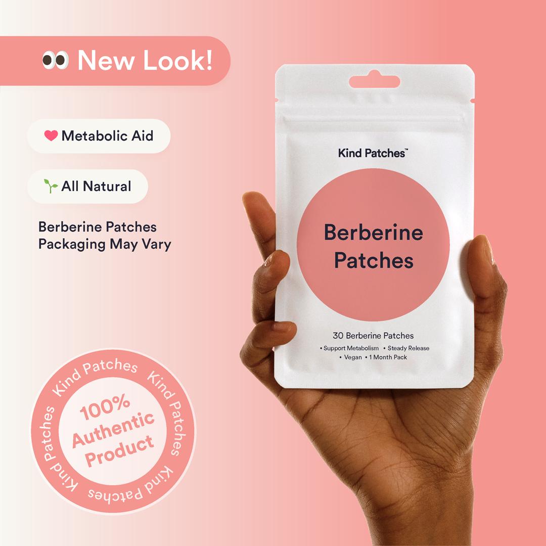 6 Packs of Kind Patches Berberine Patches, Steady Release, Vegan, 6 Months Supply