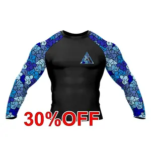 Blue RNC-Camo Jiu Jitsu Long Sleeve Rashguard