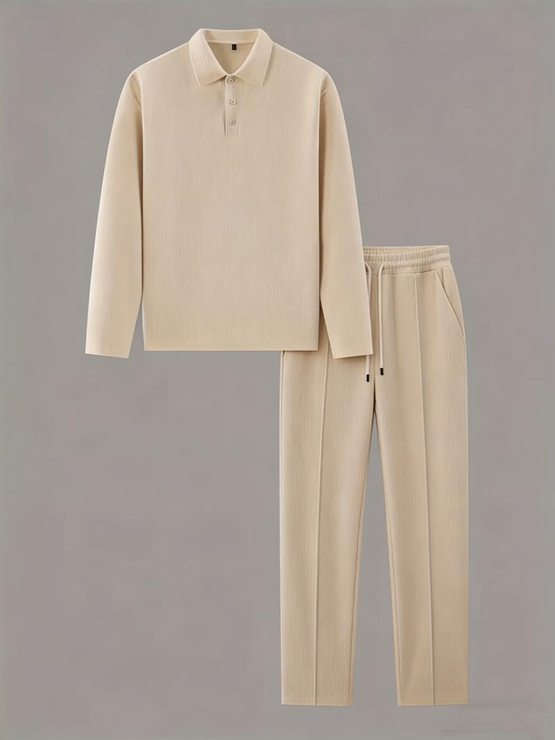 2-piece men's luxury retro suit set - Four season long sleeved jacket and pants with chest pocket, button front, customized for business, formal, and semi formal occasions - men's elegant two-piece set, casual wear, business attire