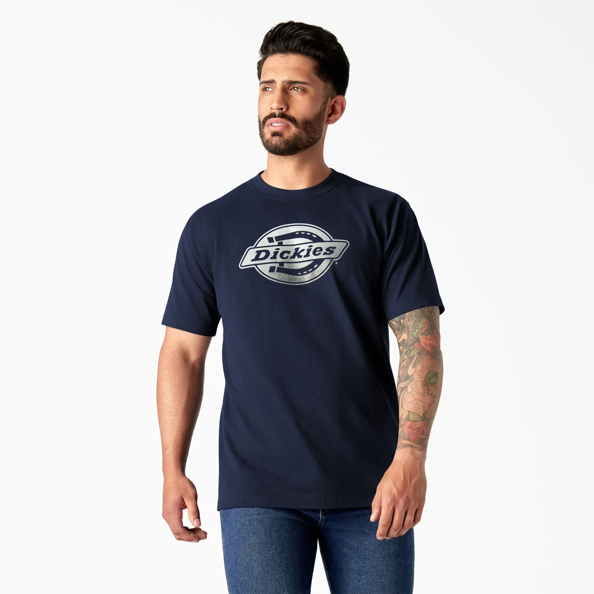 Dickies Short Sleeve Logo Graphic T-Shirt,100% Cotton,Relaxed Fit,Breathable,Workwear Utility