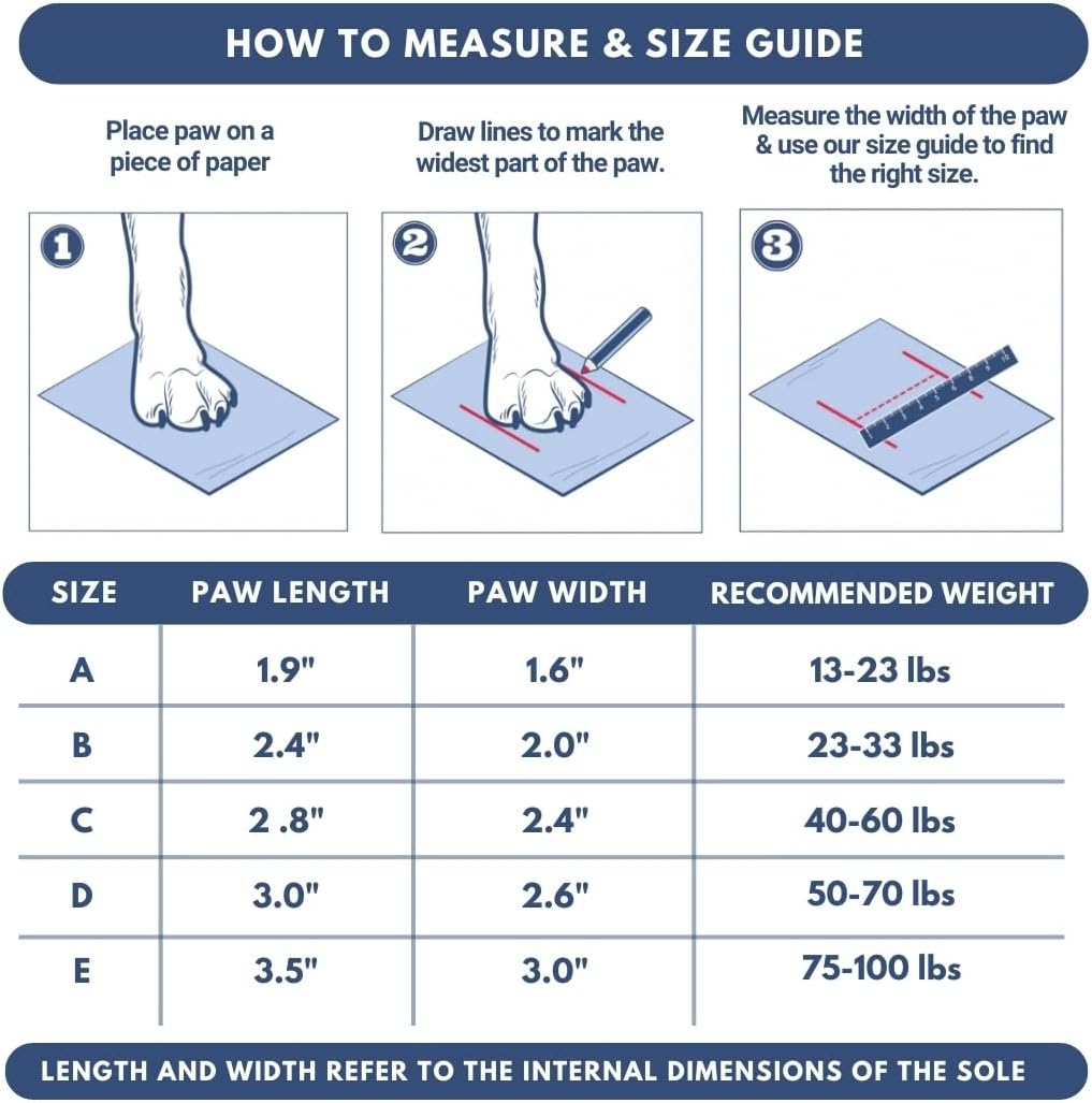 Spark Paws Water-Resistant Dog Boots for Medium Large Dogs, Anti-Slip Dog Shoe Booties Paw Protector for Rain Snow Hiking Reflective Straps 4PCS