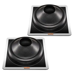VEVOR 2 Pcs Roof Pipe Flashing Boots,  , Fit Pipe OD 6-3/4" to 14", Flexible EDPM Roofing Jack Pipe Flashing, High Temp -67℉ to 212℉, Endurable Metal Base, for Chimney, Wood Stove & Outdoor Vent Pipes