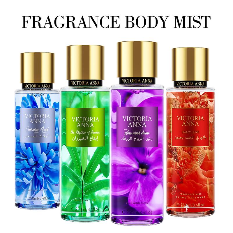 250ml 8.4fl.oz Hair & 4 flavors Body Fragrance Mist for Women - Long-Lasting Perfume, Large Capacity Perfect for Dating, Partiesand Gift Giving