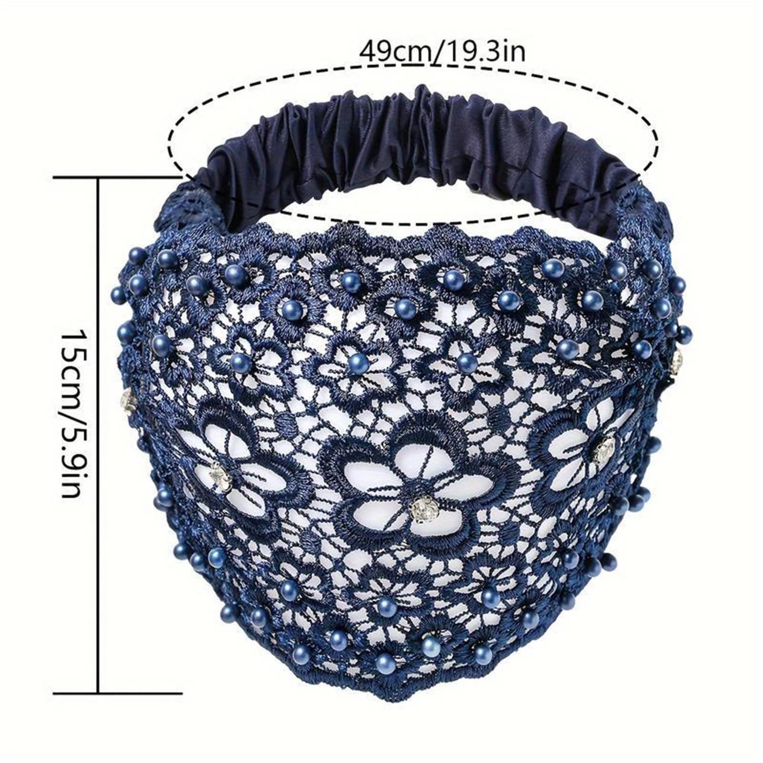 3pcs Set Boho-chic Crystal & Pearl Embellished Wide Headbands for Women – Luxury Hair Accessories, Ideal for Weddings, Vacations & Daily Styling