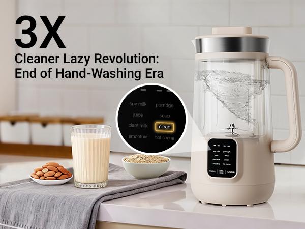 Bear 8 in 1 Nut Milk Maker Machine, 40oz/1.2L Soy Milk Maker with Self Clean/12H Delay/6H Keep Warm, One Touch Alomnd Milk Maker for Homemade Oat, Soup, Juice, Plant Based and Non Dairy Beverages