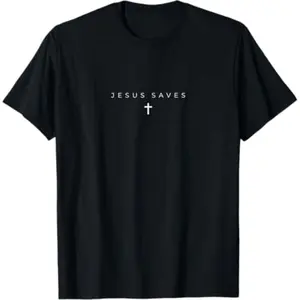 Jesus Saves Cross Subtle Christian Minimal Religious Faith T-Shirt
